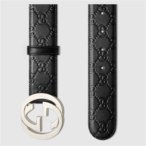 Cinturón de piel Gucci Signature 